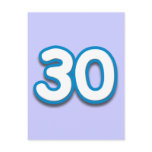 30 Year Birthday or Anniversary - Add Text Post Cards