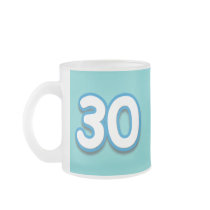 30 Year Birthday or Anniversary Sim Font Mug