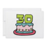 30 Year Old Birthday Cake Personalized Announcement