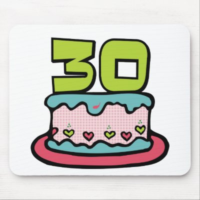 30 Year Old Birthday Cake Mousepads by Birthday_Bash