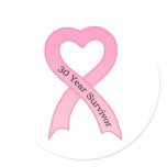 30 Year Survivor Pink Ribbon Sticker