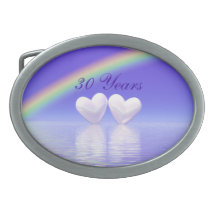 30th Anniversary Pearl Hearts Belt Buckle