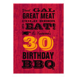 30th Birthday BBQ Grill Out Personalized Invite