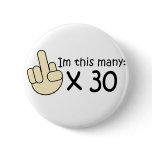 30th Birthday Buttons