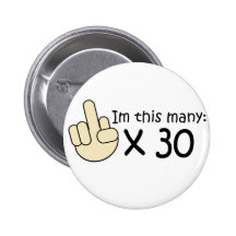 30th Birthday Buttons