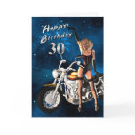 30th Birthday card with a motorbike