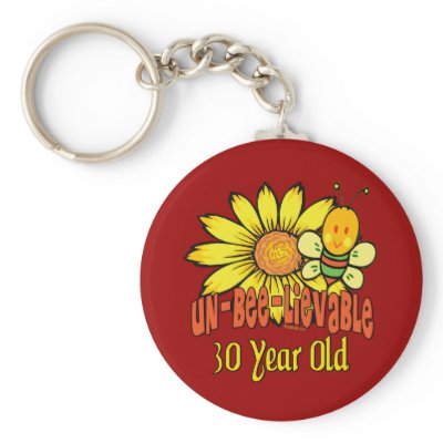 30th Birthday Gifts Key Chains by DesignsOutOfMind