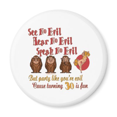 30th Birthday Gifts Fridge Magnet by DesignsOutOfMind