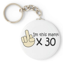 30th Birthday Keychains