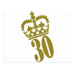 30th Birthday - Number – Thirty Post Cards