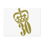 30th Birthday - Number – Thirty Post Cards