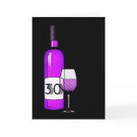 30th birthday or anniversary : wine bottle & glass