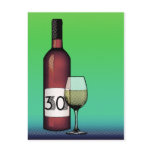30th birthday or anniversary : wine bottle & glass