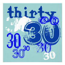 30th Birthday Party Personalized Invite