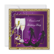30th Birthday Party Purple Plum Gold Black