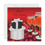 30th Birthday Red Shoes Hi Heels Wine Glass Gift invitations