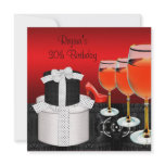 30th Birthday Red Shoes Hi Heels Wine Glass Gift invitations