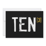 30th Birthday - Ten x 3 Invitation