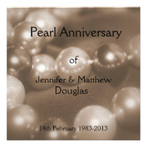 30th Pearl Wedding Anniversary Celebaration invitations