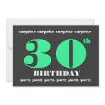 30th SURPRISE Birthday Party Invite - Lime & Grey