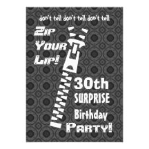 30th SURPRISE Funny Birthday Steampunk Look D921 Personalized Invites