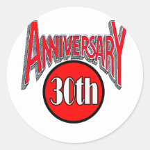 30th Wedding Anniversary Gifts Stickers