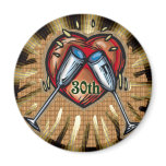 30th wedding anniversary square refrigerator magnet