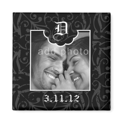 311-BLACK DAMASK SAVE THE DATE by Jill311