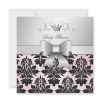 311-Blackberry Precious Pink Damask | Baby Shower