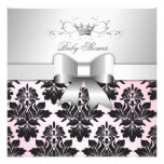 311-Blackberry Precious Pink Damask | Baby Shower Custom Announcement