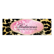 311 Bodacious Boutique Golden Leopard Hang Tag Business Card