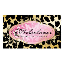 311 Bodacious Boutique Golden Leopard Spots Business Card Templates