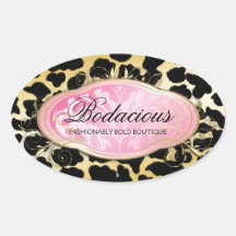 311 Bodacious Boutique Golden leopard Spots Sticker