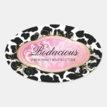 311 Bodacious Boutique leopard Spots Oval Stickers