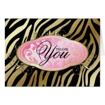 311 Bodacious Boutique Zebra Thank You Cards