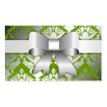 311-Bow-licious Green Christmas Hang Tag Business Card Templates