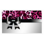 311 Bow-licious Hot Pink Leopard Name Card Business Cards