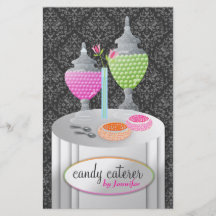 311-Candy Caterer | Grey Damask Flyer Design