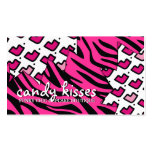 311-Candy Kisses | Zebra Print Business Card Templates