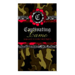311-CAPTIVATING CAMO RACY RED BUSINESS CARD TEMPLATE