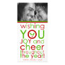 311-Cheer All Year! (with holly) Custom Photo Customized Photo Card
