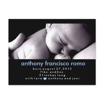 311-CHIC BABY BOY ANNOUNCEMENT by Jill311