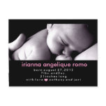 311-CHIC BABY GIRL ANNOUNCEMENT postcards