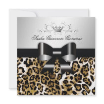 311- Chic Brown Leopard Bow  | Sweet 16