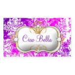 311 Ciao Bella "Electric Raspberry" Vintage Chic Business Card Templates