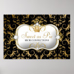 311-Ciao Bella Golden Divine Rich Black Canvas Posters