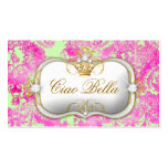 311 Ciao Bella Hot Pink Lime Vintage Chic Business Cards
