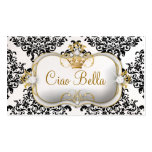 311 Ciao Bella & Lovey Dovey Damask Pearl Business Card Template