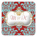 311 Ciao Bella & Lovey Dovey Damask Red Turquiose