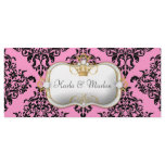 311 Ciao Bella Lovey Dovey Damask Wedding Program rack cards
